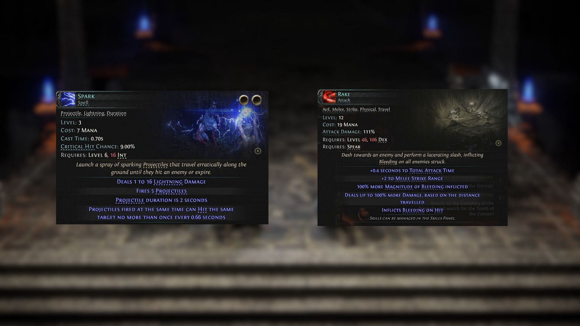 The Path of Exile 2 Doryani race suggested skills (Image via Grinding Gear Games)